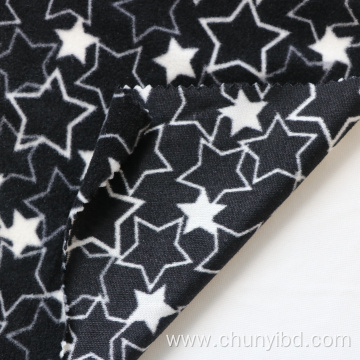 Hot selling lastest designs star pattern fashion printed polar fleece fabric